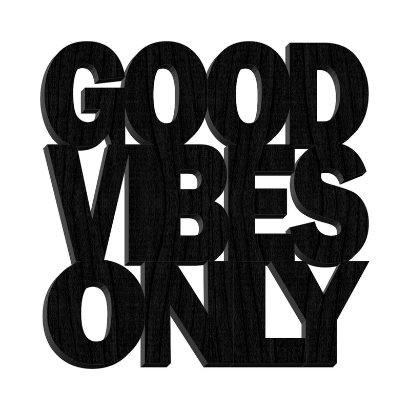 Good Vibes Only Word Art Coaster