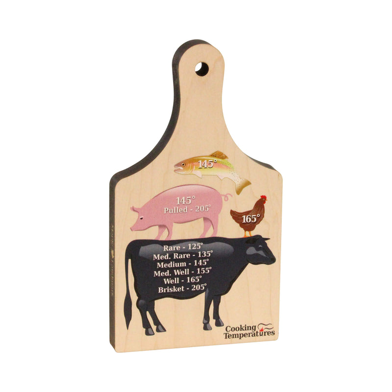 Cooking Temperatures 9" Cutting Board