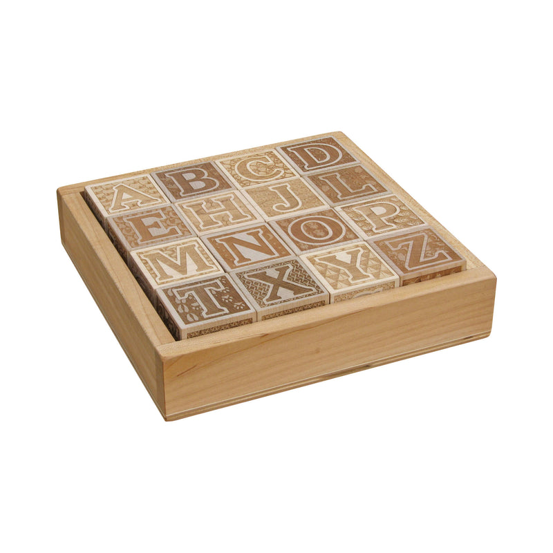 Engraved Letter Blocks with Tray