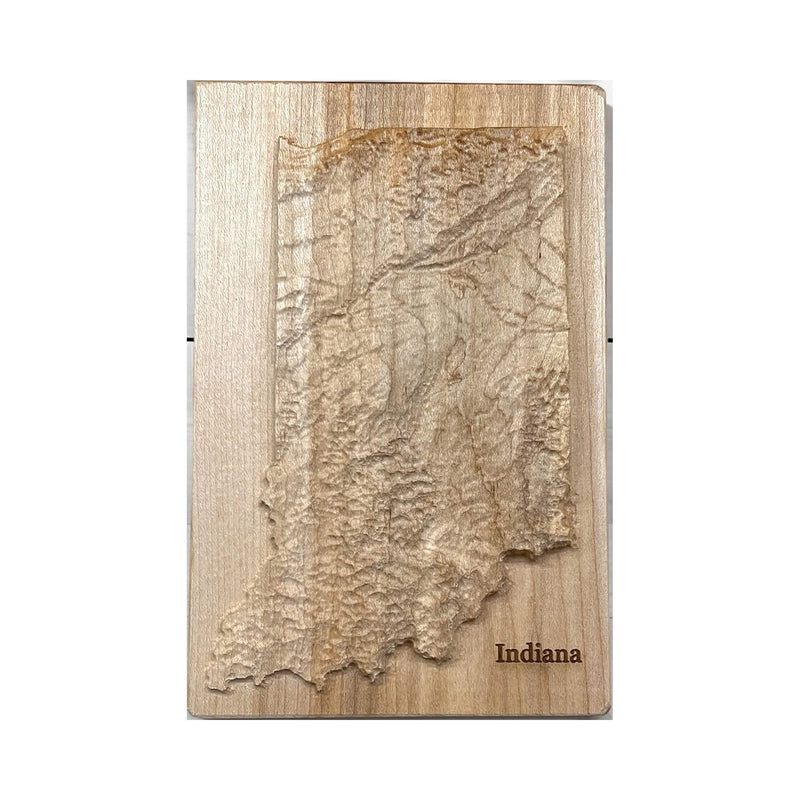 Indiana Topographic 3D Relief State Map | Indiana State Map