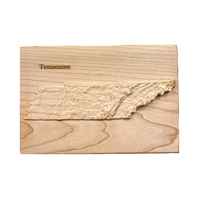 Tennessee State 3D Wood Carved Relief Map | Tennessee Gift