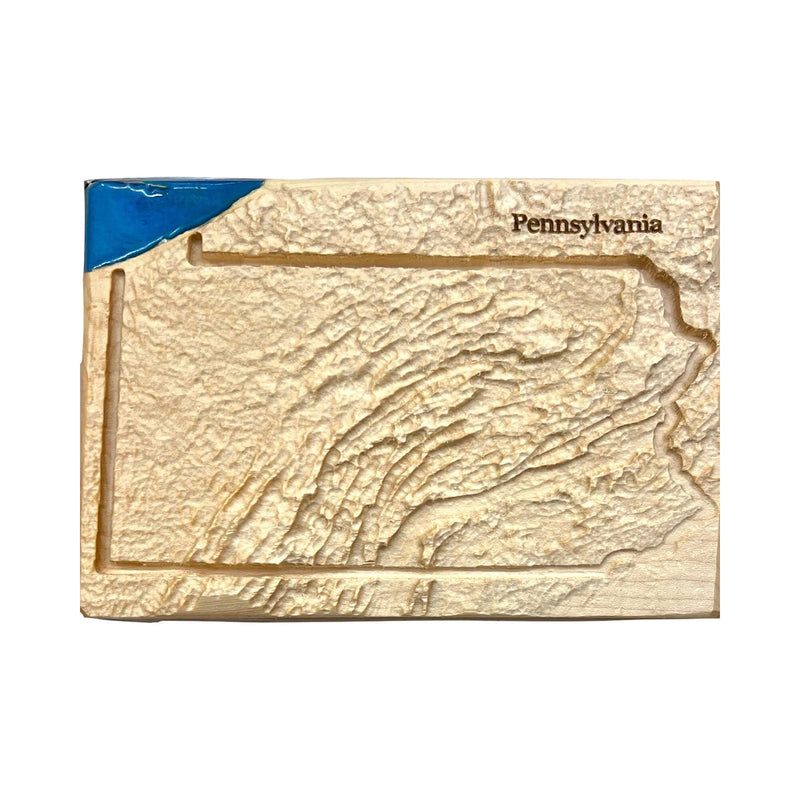 Pennsylvania State 3D Topographic Wooden Map | Pennsylvania Gift