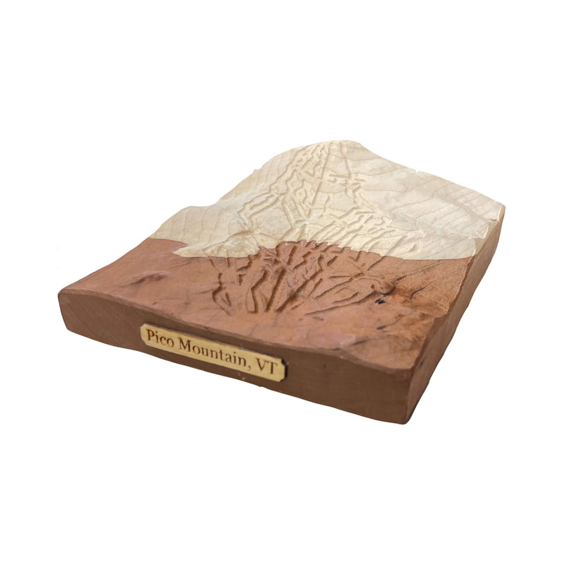 Pico Mountain 3D Relief Ski Map Vermont | VT Unique Gift